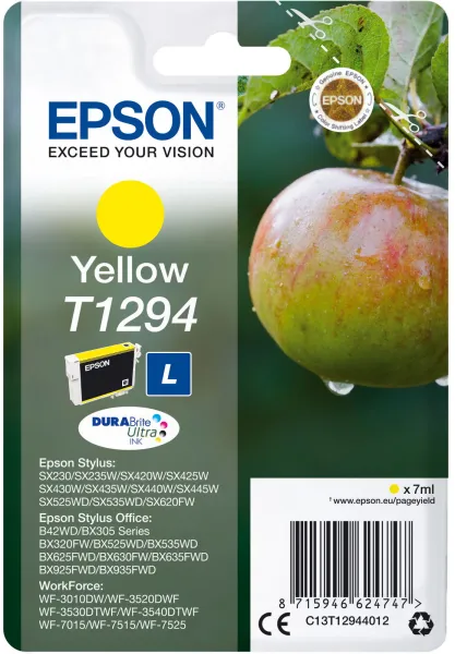 Epson T1294 C13T12944012 黄色墨盒,545 页