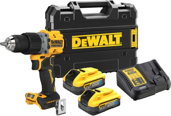 DeWalt 18V XR 无刷冲击钻 - 2 x Powerstack 5Ah 电池